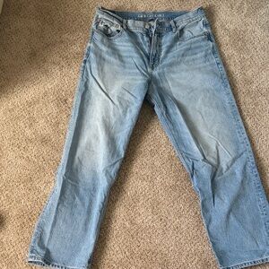 American Eagle Outfitters Light Blue Wide Leg Jeans